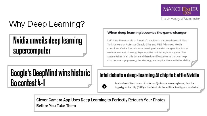 Why Deep Learning? 
