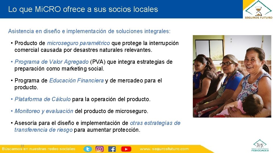 Lo que Mi. CRO ofrece a sus socios locales Asistencia en diseño e implementación