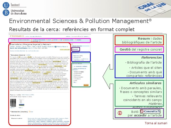 Environmental Sciences & Pollution Management® Resultats de la cerca: referències en format complet Resum