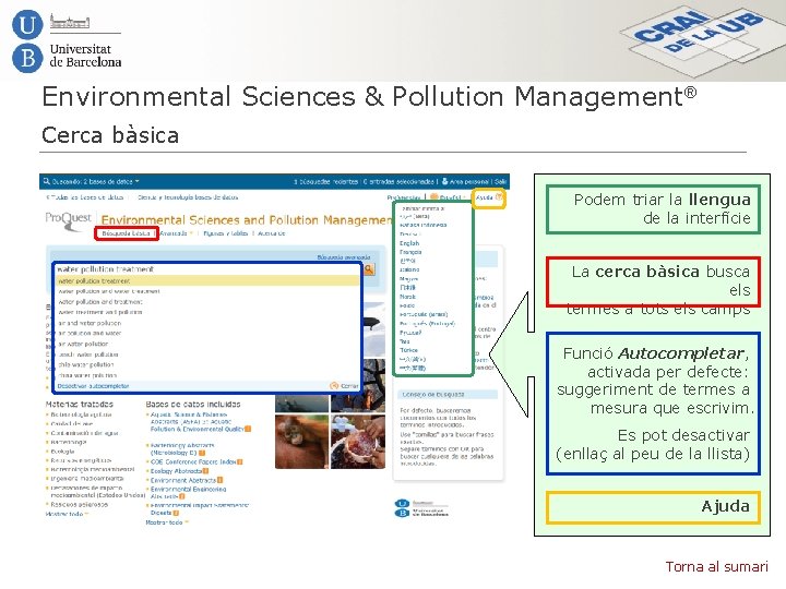 Environmental Sciences & Pollution Management® Cerca bàsica Podem triar la llengua de la interfície