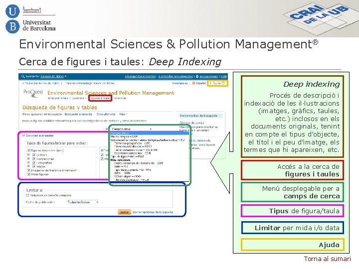 Environmental Sciences & Pollution Management® Cerca de figures i taules: Deep Indexing Deep indexing