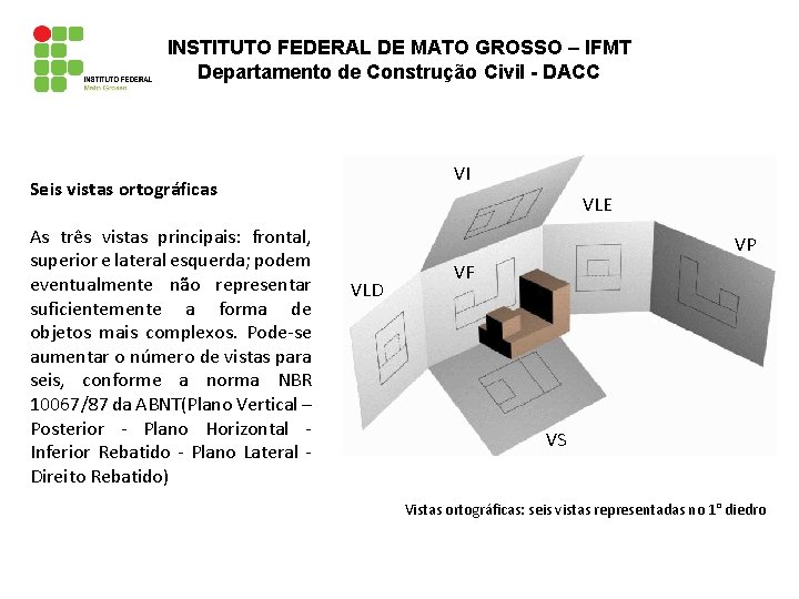 INSTITUTO FEDERAL DE MATO GROSSO – IFMT Departamento de Construção Civil - DACC VI