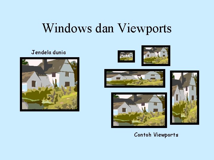 Windows dan Viewports Jendela dunia Contoh Viewports 