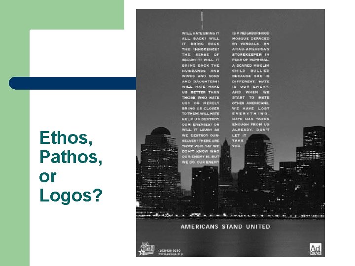 Ethos, Pathos, or Logos? 