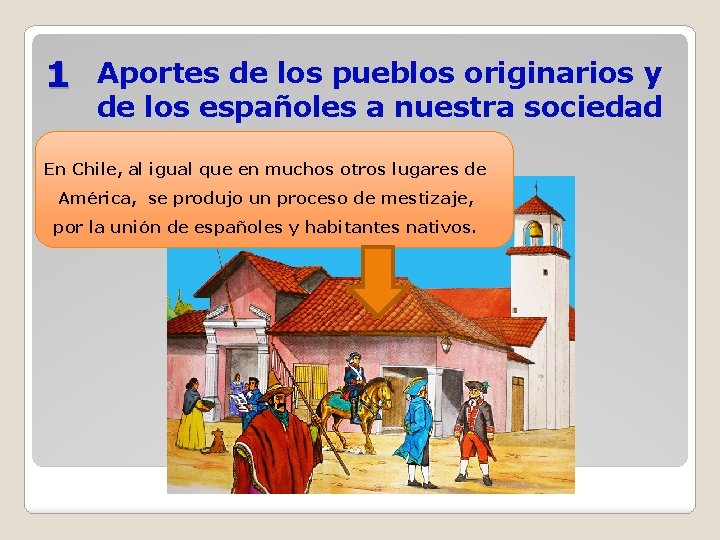 1 Aportes de los pueblos originarios y de los españoles a nuestra sociedad En