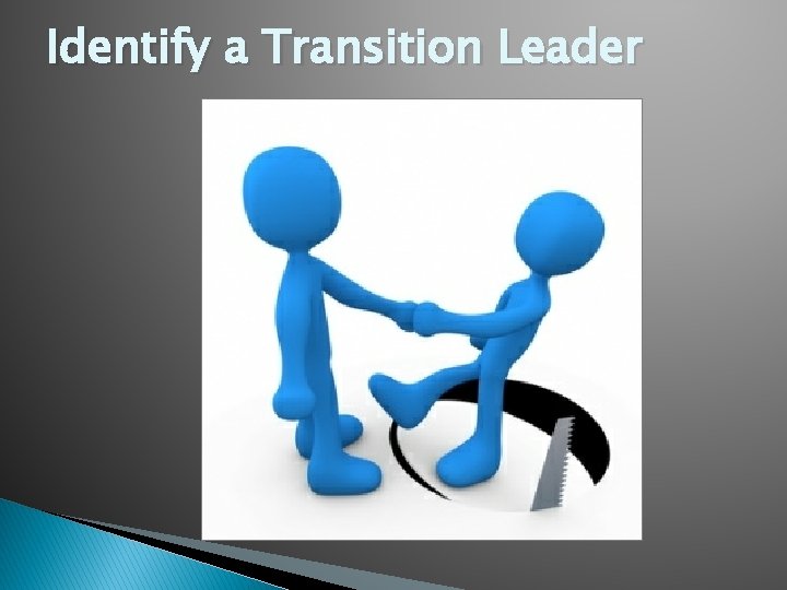 Identify a Transition Leader 