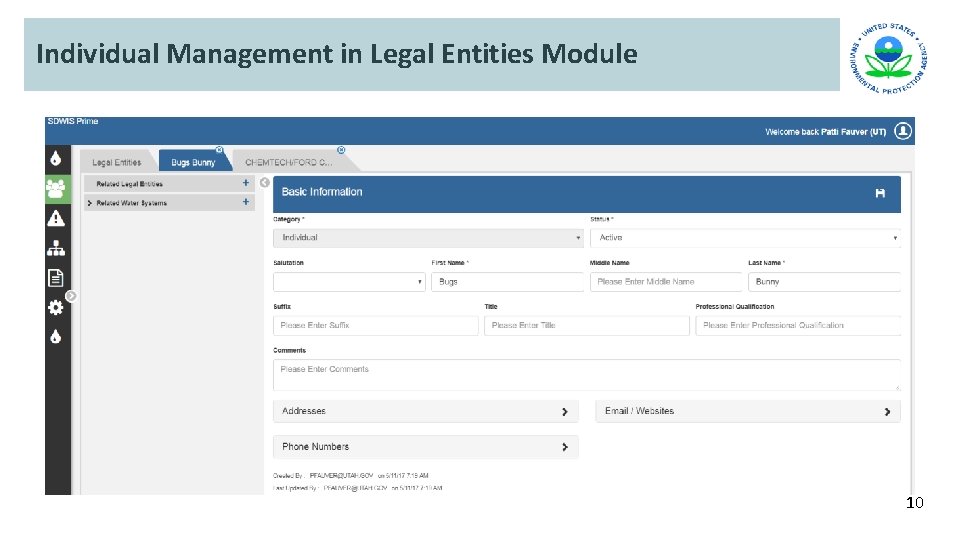 Individual Management in Legal Entities Module 10 Individual Management in Legal Entities Module 10