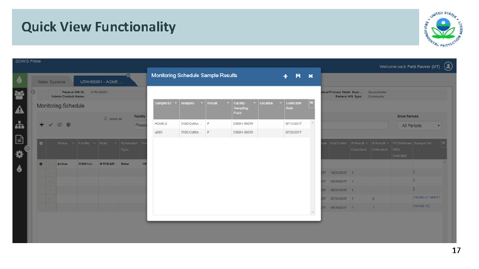 Quick View Functionality 17 Quick View Functionality 17