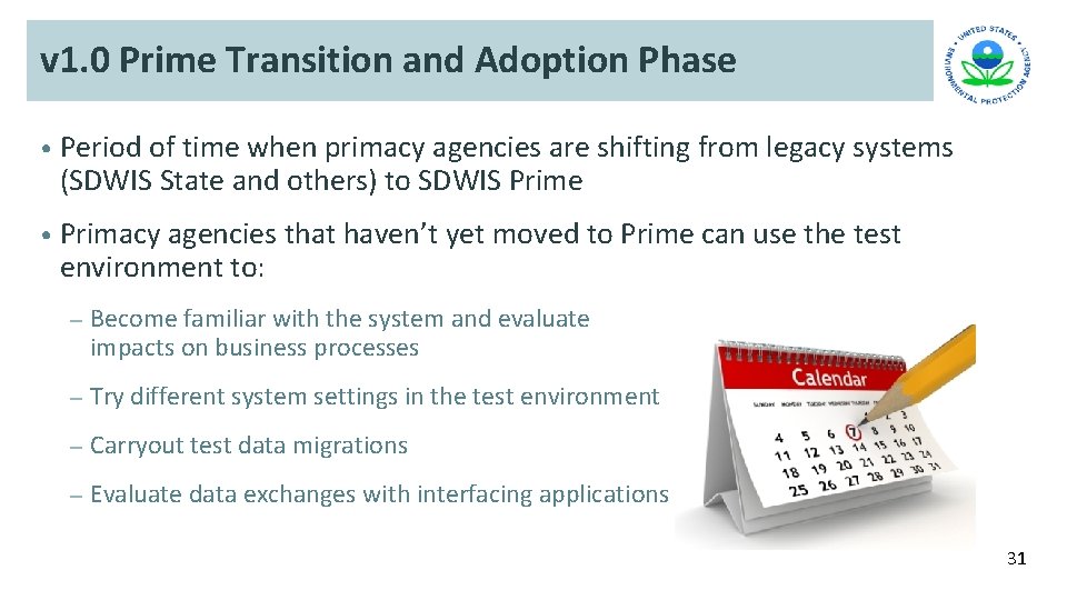 v 1. 0 Prime Transition and Adoption Phase • Period of time when primacy v 1. 0 Prime Transition and Adoption Phase • Period of time when primacy