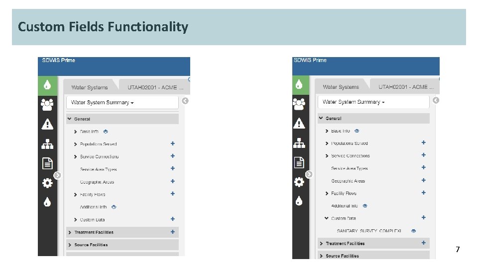 Custom Fields Functionality 7 Custom Fields Functionality 7