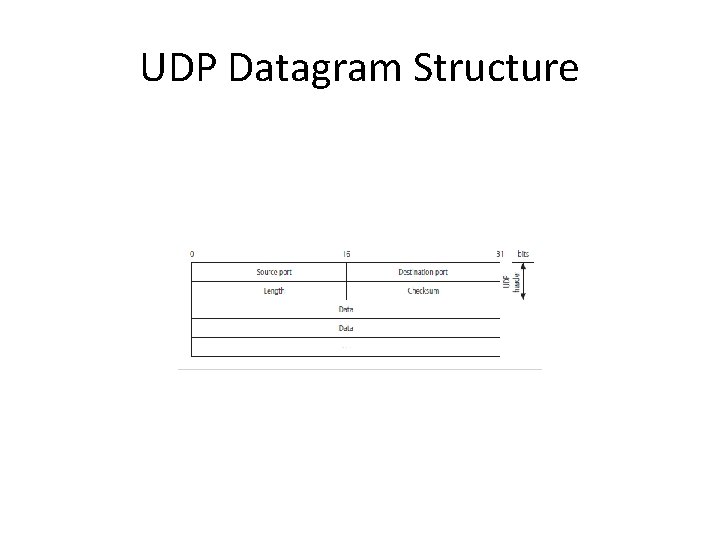 UDP Datagram Structure 