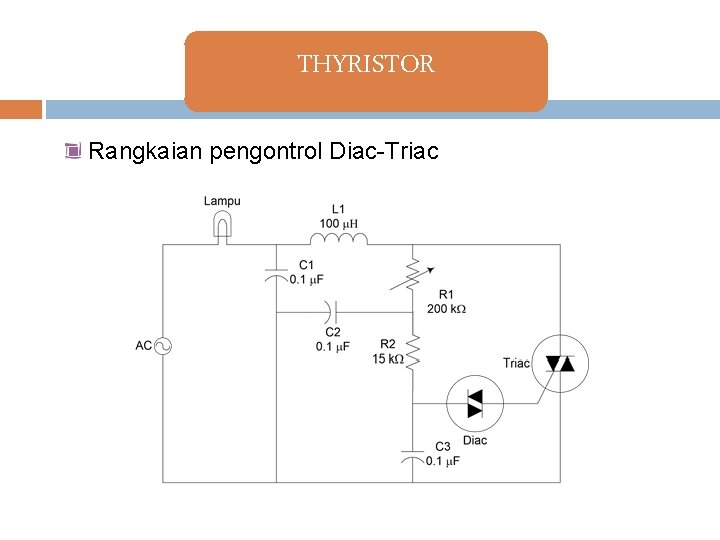 THYRISTOR Rangkaian pengontrol Diac-Triac 