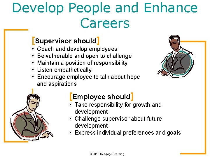 Develop People and Enhance Careers [Supervisor should] • • • ] Coach and develop