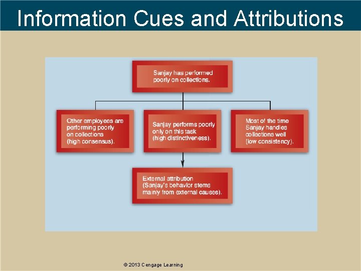 Information Cues and Attributions © 2013 Cengage Learning 