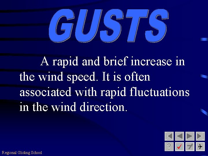 A rapid and brief increase in the wind speed. It is often associated with