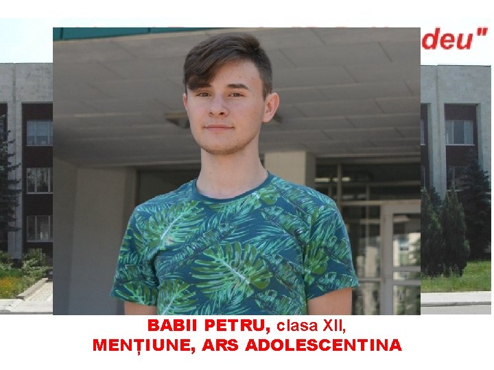 BABII PETRU, clasa XII, MENȚIUNE, ARS ADOLESCENTINA 