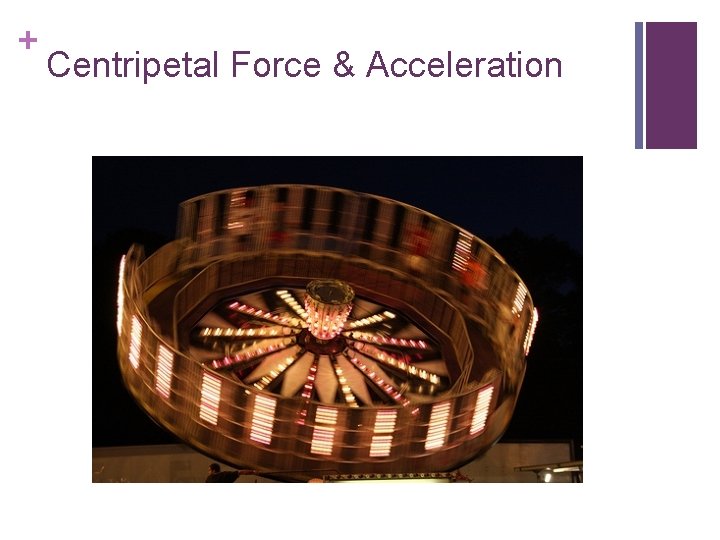 + Centripetal Force & Acceleration 