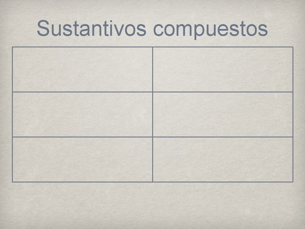 Sustantivos compuestos 