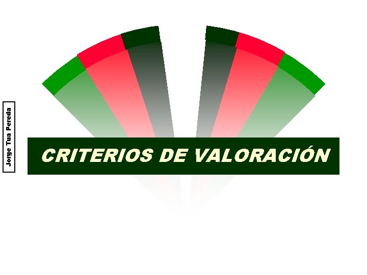 Jorge Tua Pereda CRITERIOS DE VALORACIÓN 