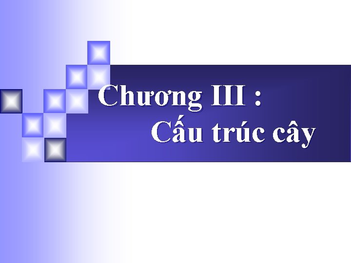 Chương III : Cấu trúc cây 