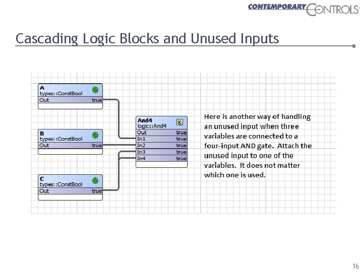 Cascading Logic Blocks and Unused Inputs 16 