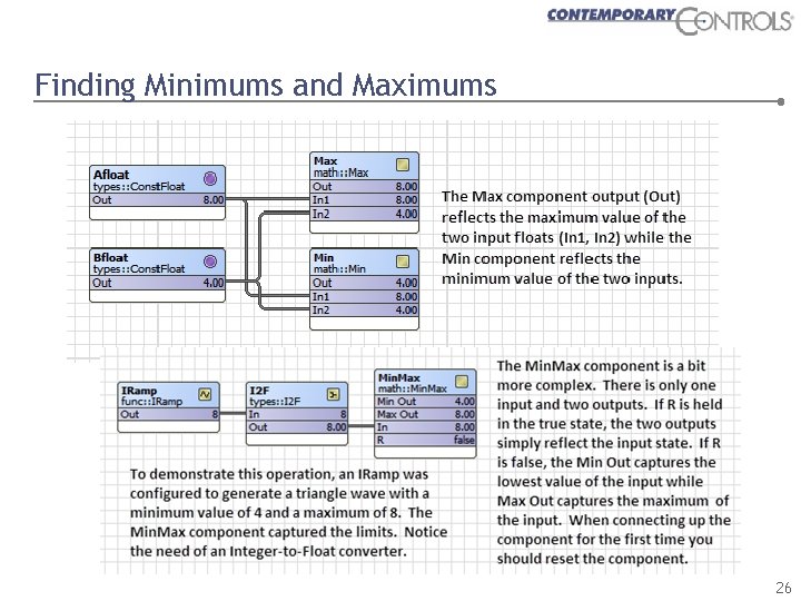 Finding Minimums and Maximums 26 