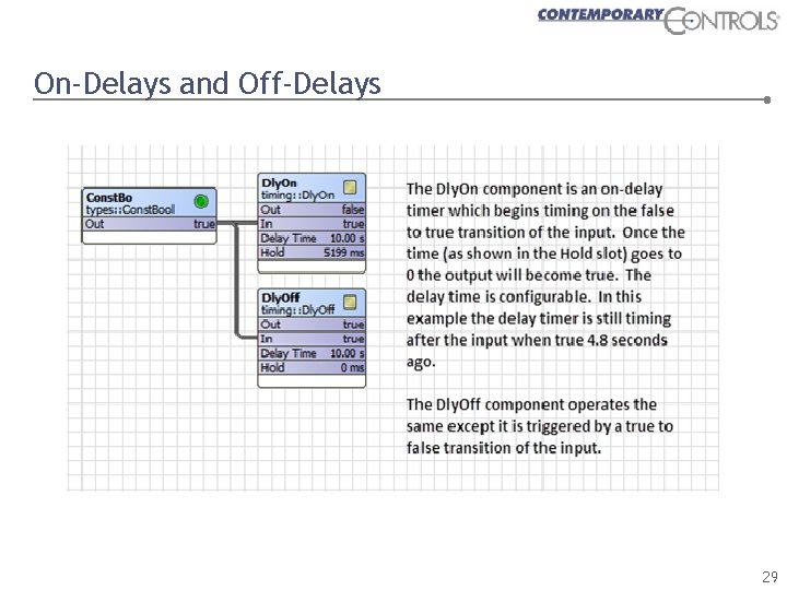 On-Delays and Off-Delays 29 