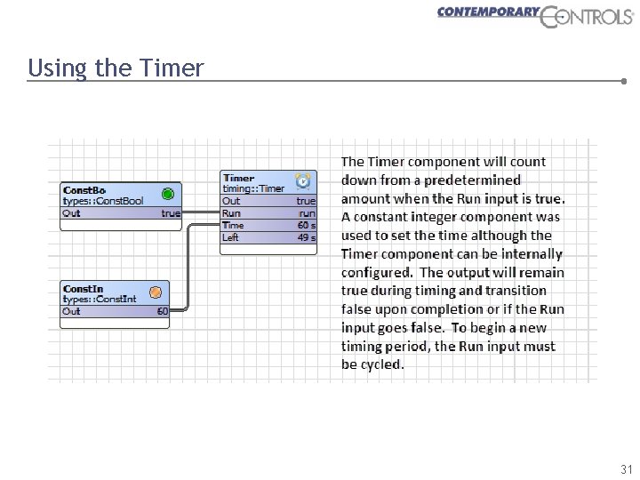 Using the Timer 31 