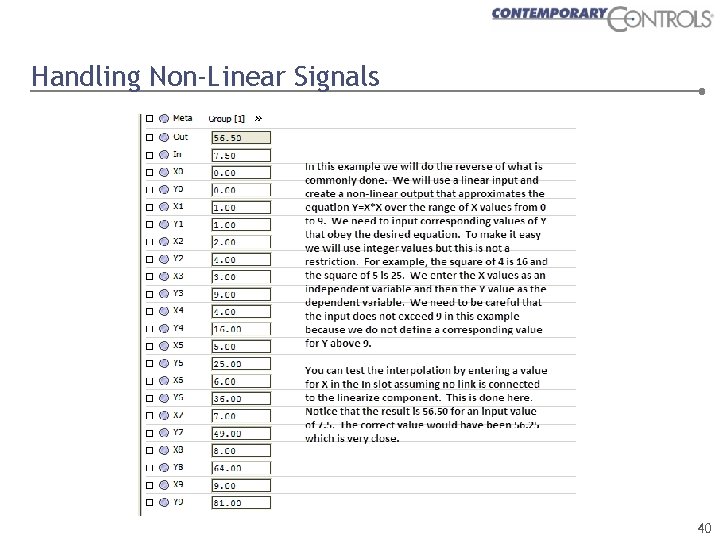 Handling Non-Linear Signals 40 