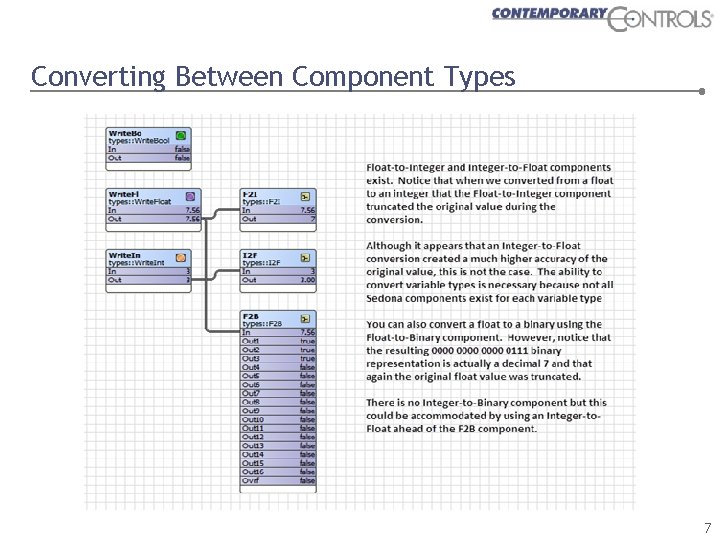 Converting Between Component Types 7 