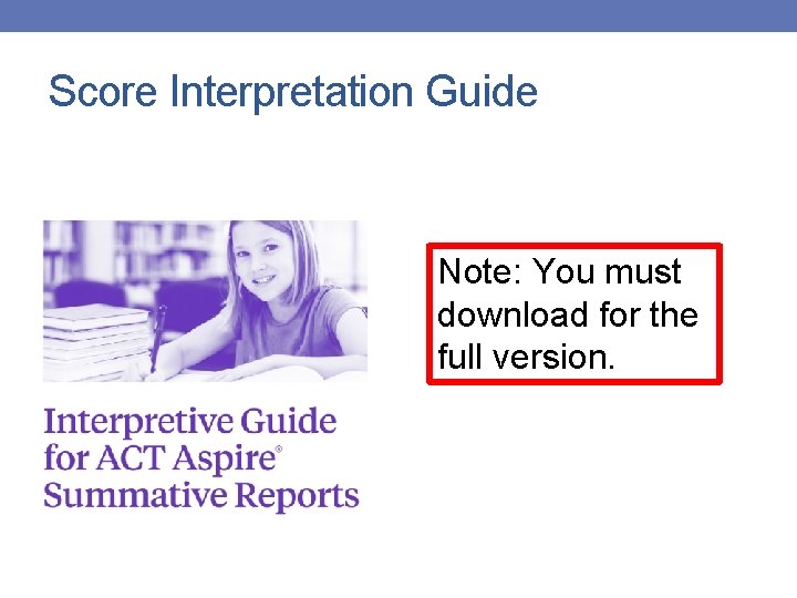 Score Interpretation Guide Note: You must download for the full version. 