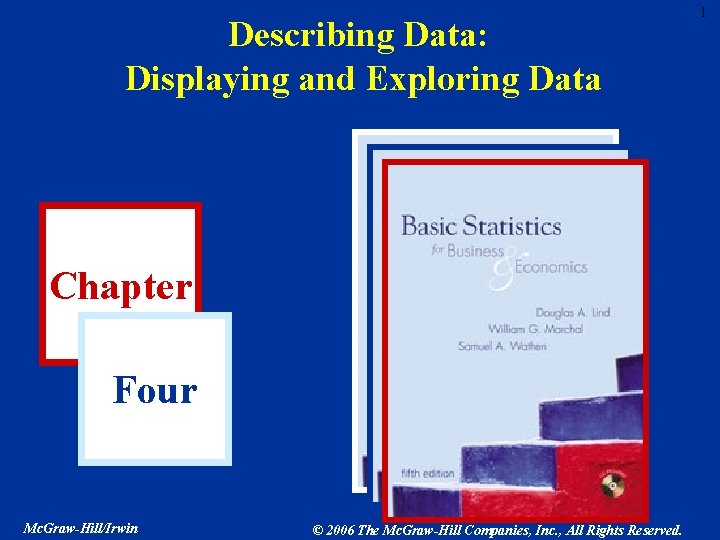 Describing Data: Displaying and Exploring Data Chapter Four Mc. Graw-Hill/Irwin © 2006 The Mc.