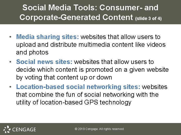 Social Media Tools: Consumer- and Corporate-Generated Content (slide 3 of 4) • Media sharing