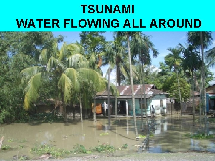 TSUNAMI WATER FLOWING ALL AROUND 