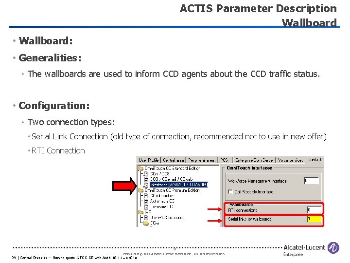 ACTIS Parameter Description Wallboard • Wallboard: • Generalities: • The wallboards are used to