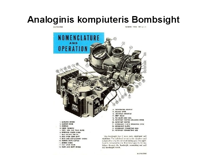 Analoginis kompiuteris Bombsight 