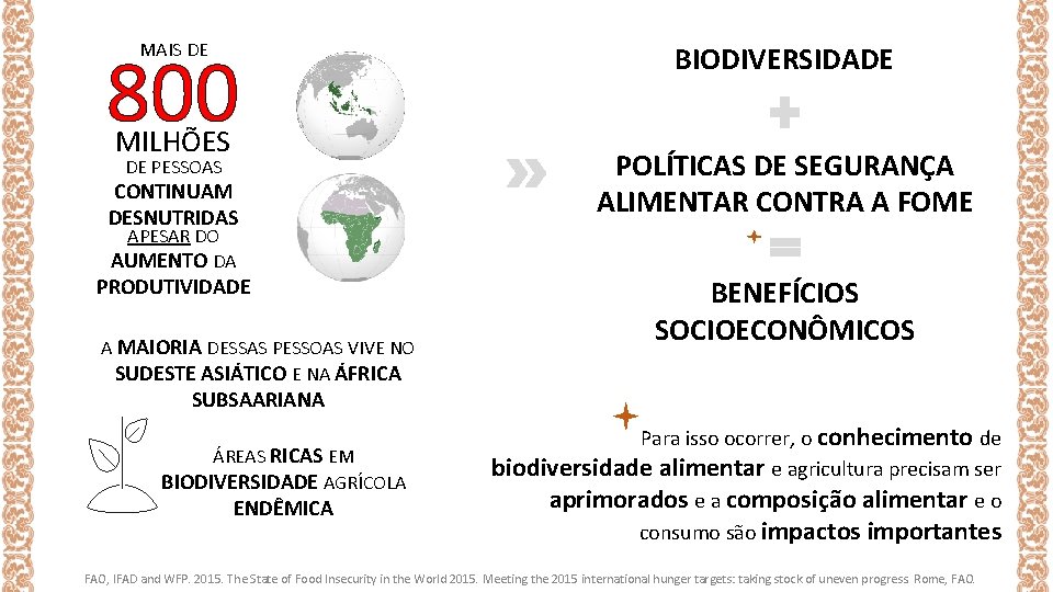 800 BIODIVERSIDADE DE PESSOAS POLÍTICAS DE SEGURANÇA ALIMENTAR CONTRA A FOME MAIS DE MILHÕES