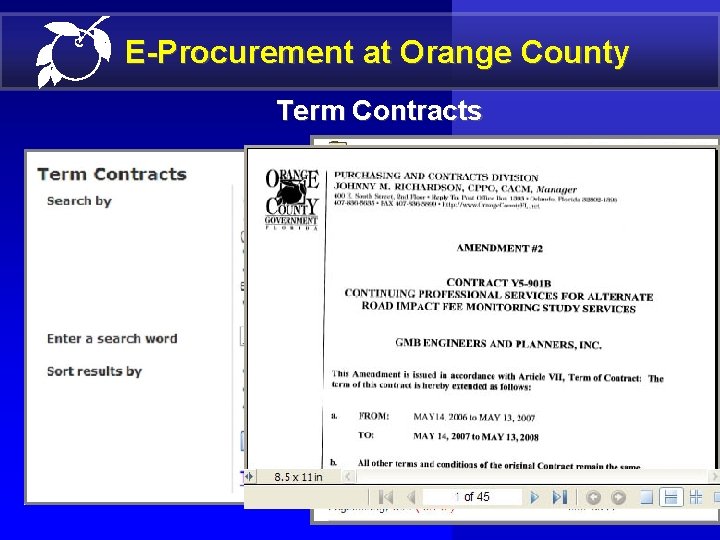 E-Procurement at Orange County Term Contracts PROFESSIONAL SERVICES 19 