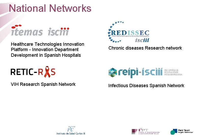 National Networks Healthcare Technologies Innovation Platform - Innovation Department Development in Spanish Hospitals Chronic