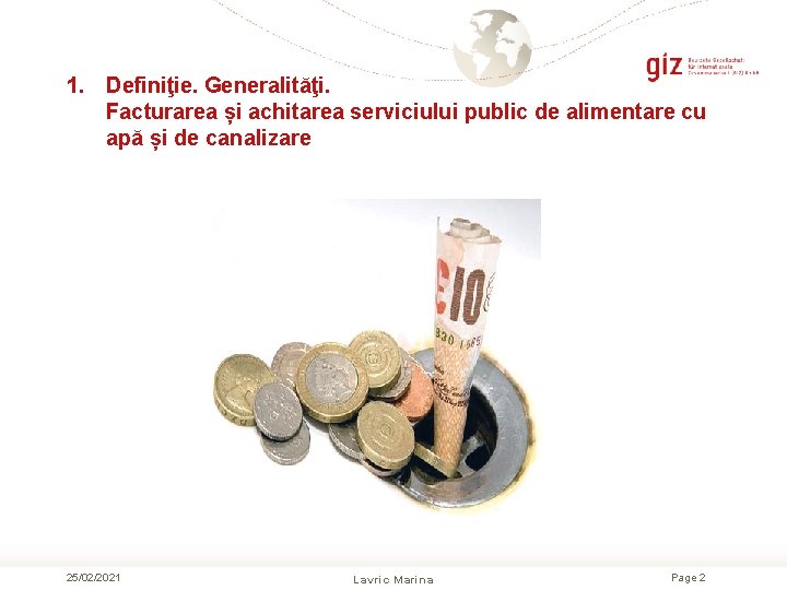 1. Definiţie. Generalităţi. Facturarea și achitarea serviciului public de alimentare cu apă și de