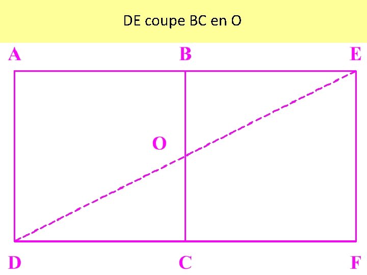 DE coupe BC en O 