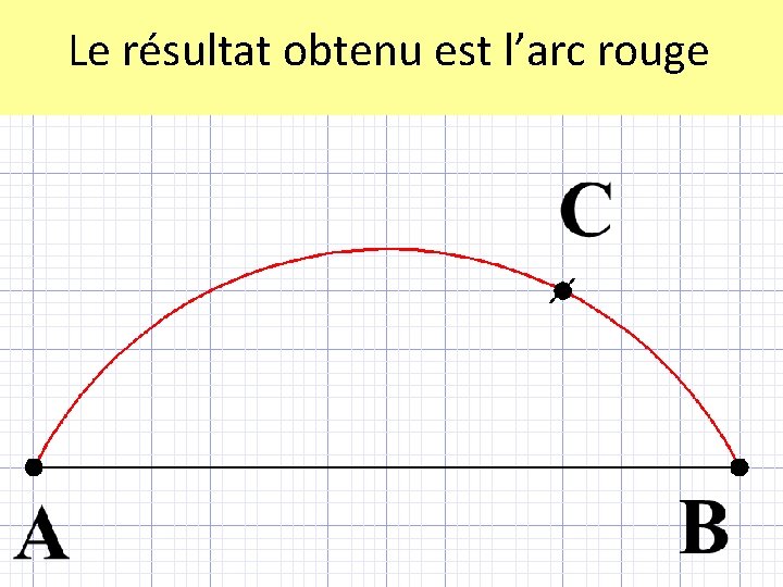 Le résultat obtenu est l’arc rouge 