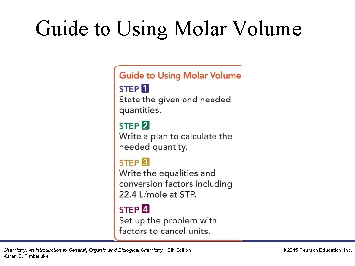 Guide to Using Molar Volume Chemistry: An Introduction to General, Organic, and Biological Chemistry,