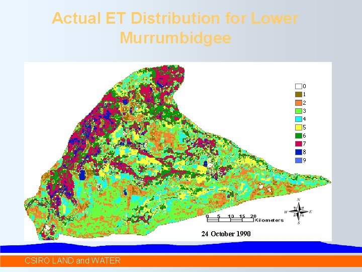 Actual ET Distribution for Lower Murrumbidgee 24 October 1990 CSIRO LAND and WATER 