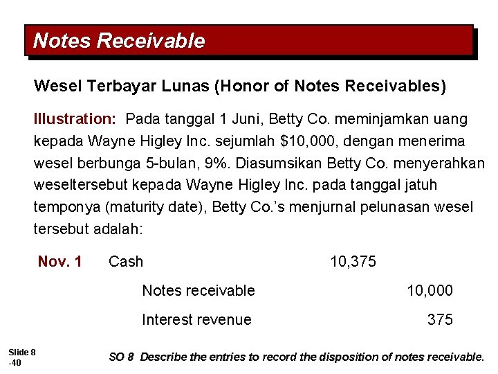 Notes Receivable Wesel Terbayar Lunas (Honor of Notes Receivables) Illustration: Pada tanggal 1 Juni, Notes Receivable Wesel Terbayar Lunas (Honor of Notes Receivables) Illustration: Pada tanggal 1 Juni,