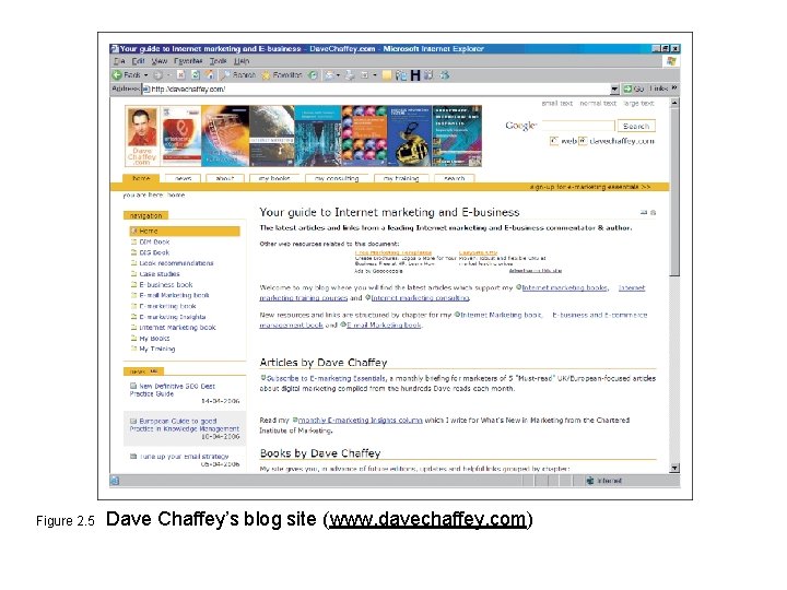 Figure 2. 5 Dave Chaffey’s blog site (www. davechaffey. com) 