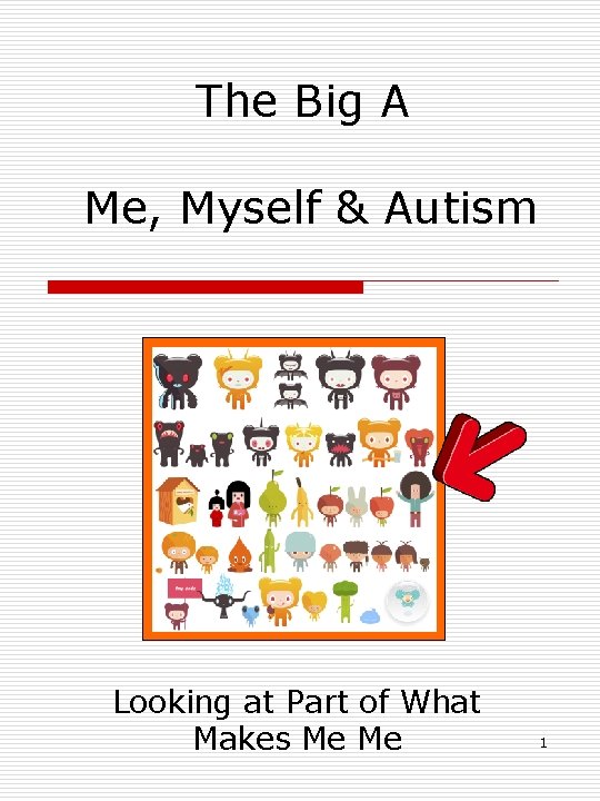 The Big A Me, Myself & Autism Looking at Part of What Makes Me