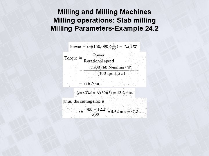 Machining Processes Used To Produce Various Shapes Milling