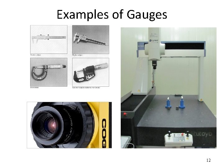 Examples of Gauges 12 