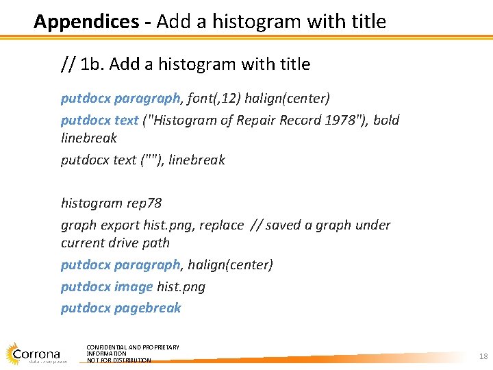 Appendices - Add a histogram with title // 1 b. Add a histogram with Appendices - Add a histogram with title // 1 b. Add a histogram with